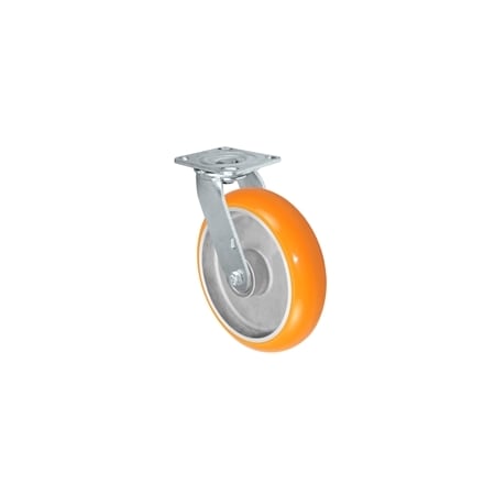 Casterhq 8"x2" Sirius HD Donut Polyurethane on Aluminum Wheel, Swivel Caster 35CS820DUA63M-04